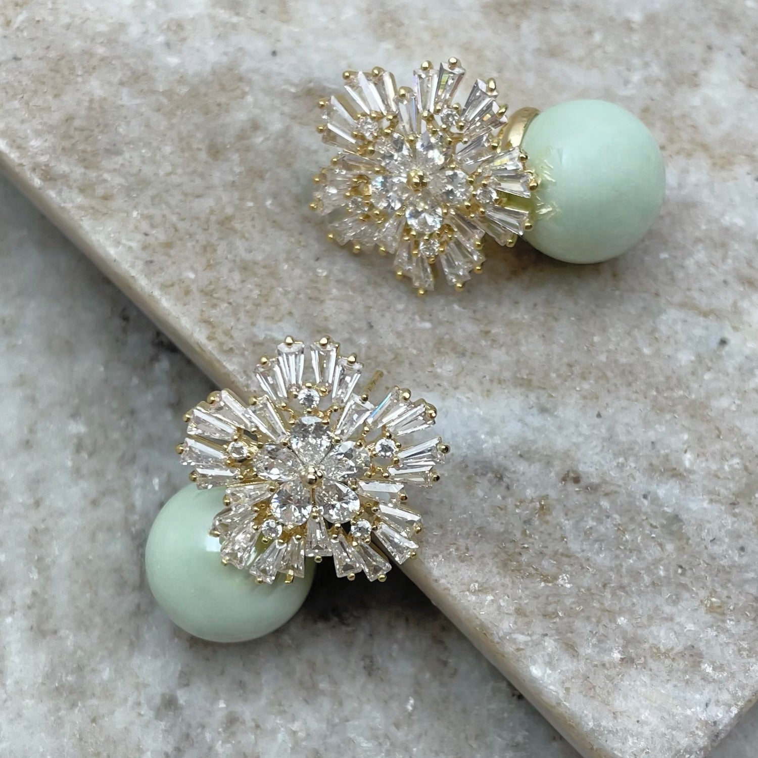 Pendientes de cóctel Hinata Pistachio