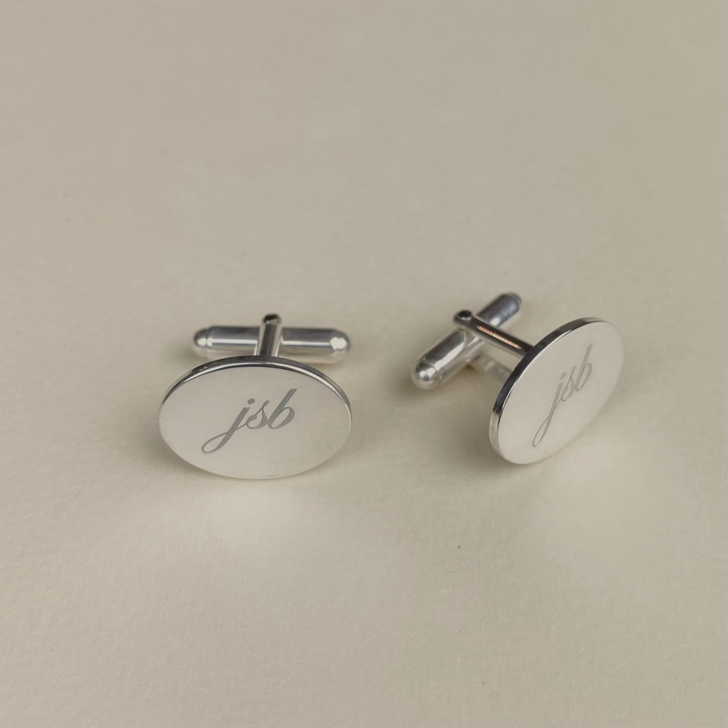 Cufflinks Oval with engraving