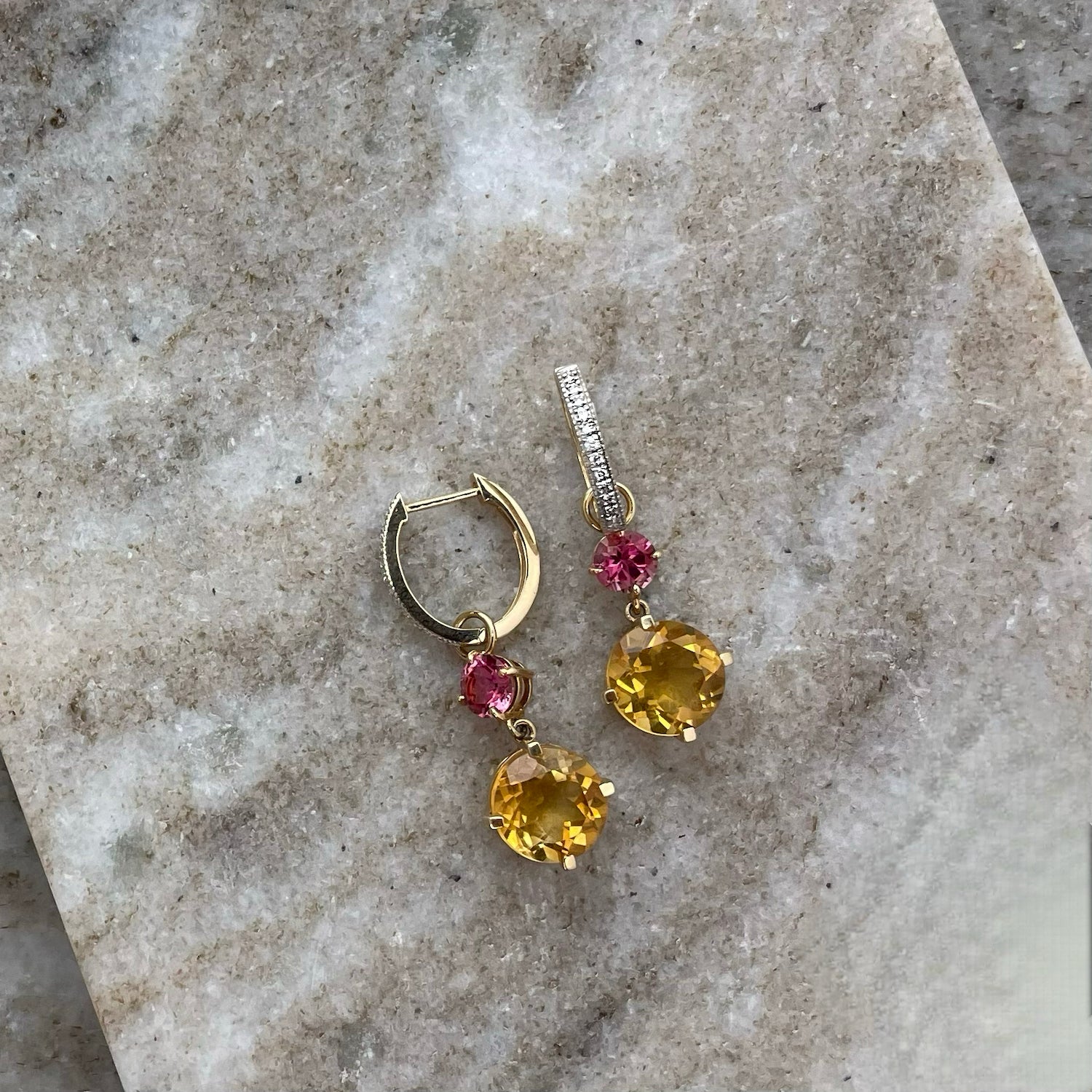 Boucles d'oreilles Carla Citrine