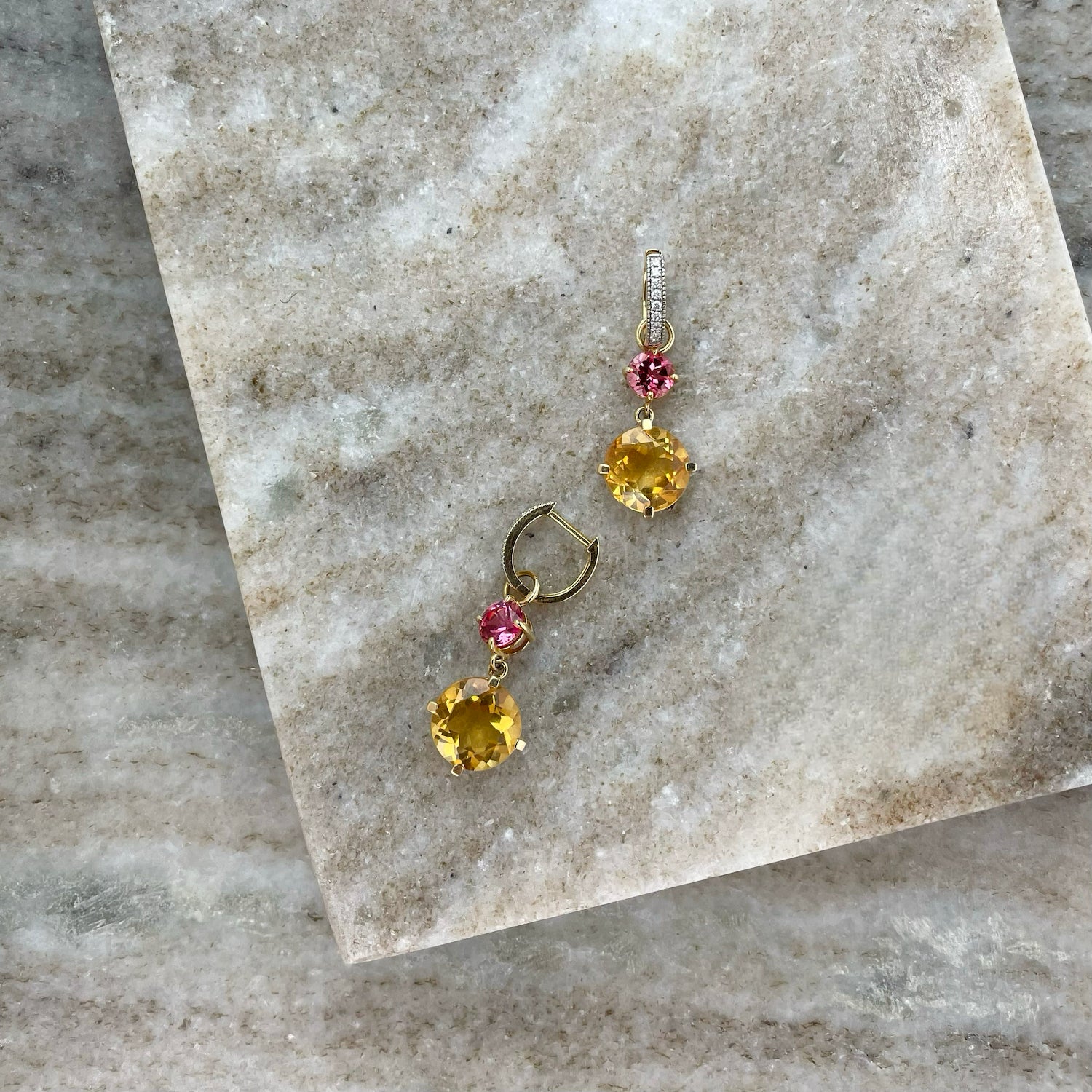 Boucles d'oreilles Carla Citrine